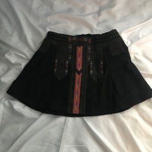 Free People black skirt with geometric detail